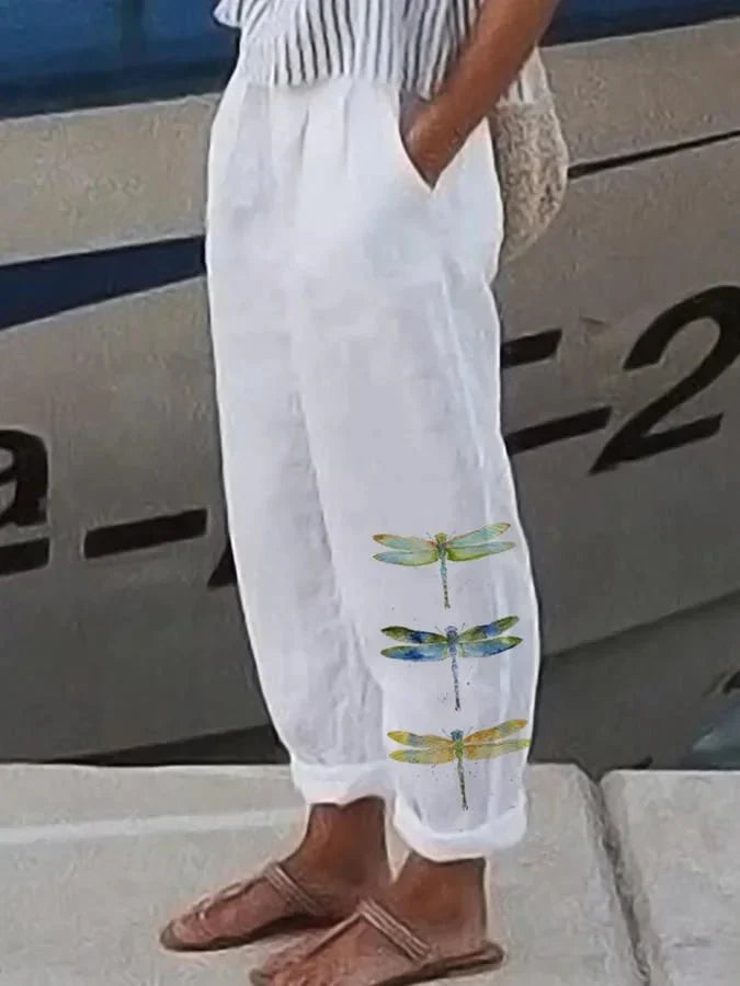 Meryl | Dragonfly Pattern Trousers