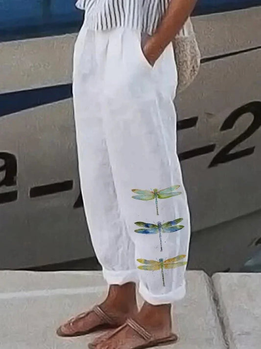 Meryl | Dragonfly Pattern Trousers