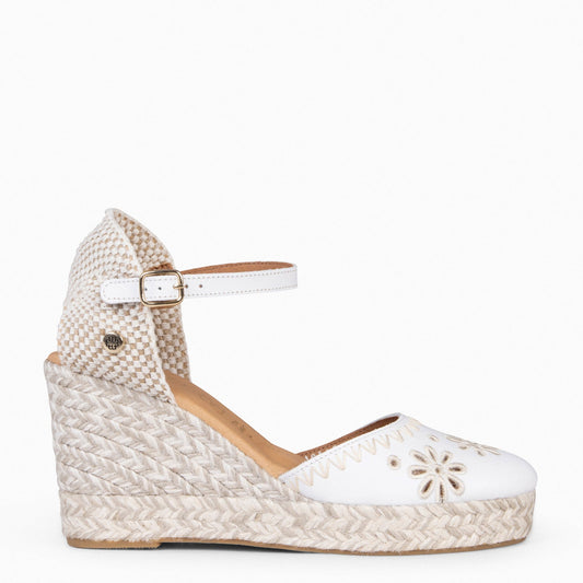 Casares - White Nappa Espadrilles