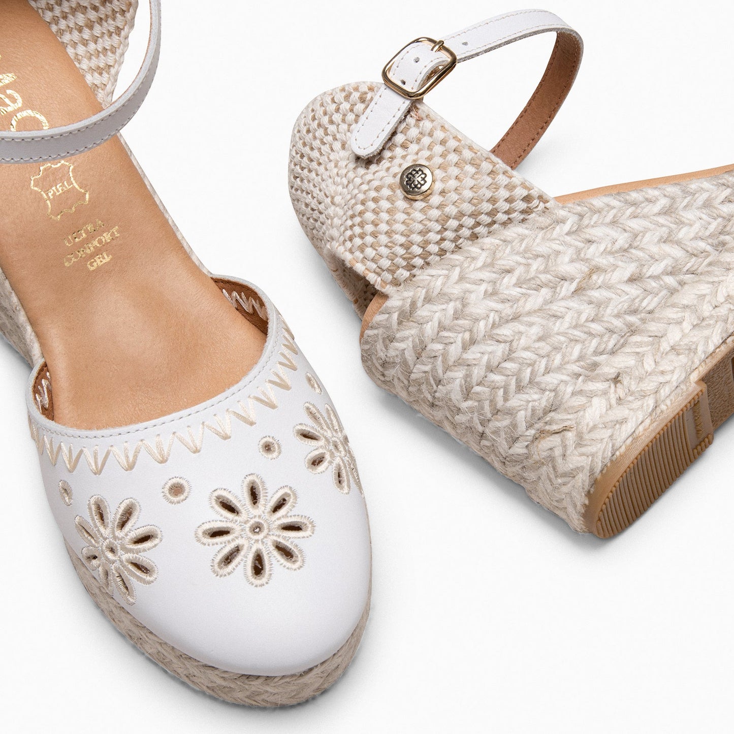 Casares - White Nappa Espadrilles